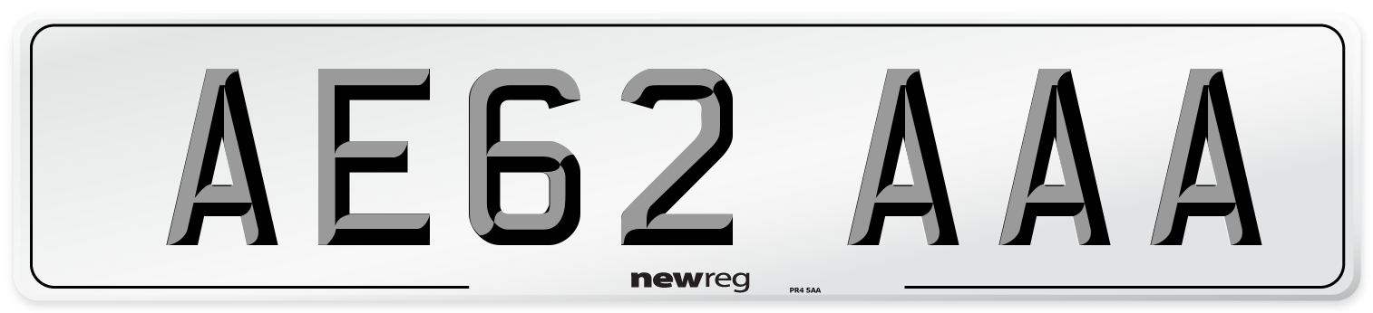 AE62 AAA Number Plate from New Reg